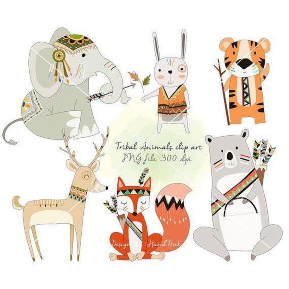 Kit Digital Animais Tribal #380