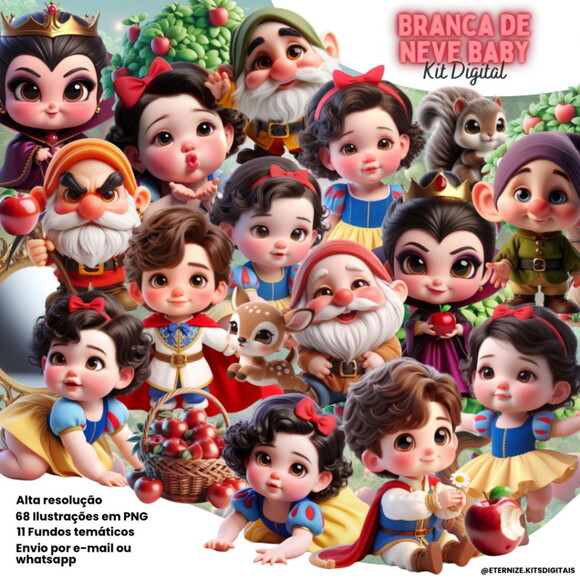 Kit Digital Branca de Neve Baby #7103