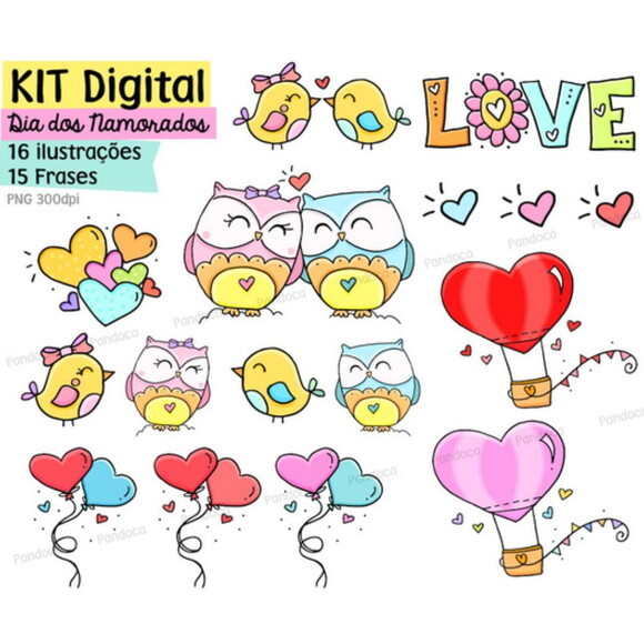 Kit Digital Dia dos Namorados #792