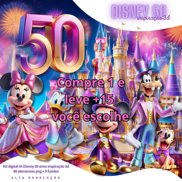 Kit Digital Disney 50 Anos #5616