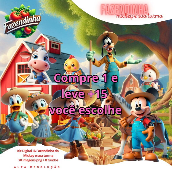 Kit Digital Fazendinha do Mickey #5622