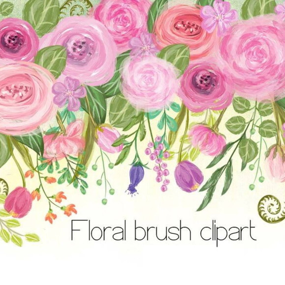 Kit Digital Floral Brush #404