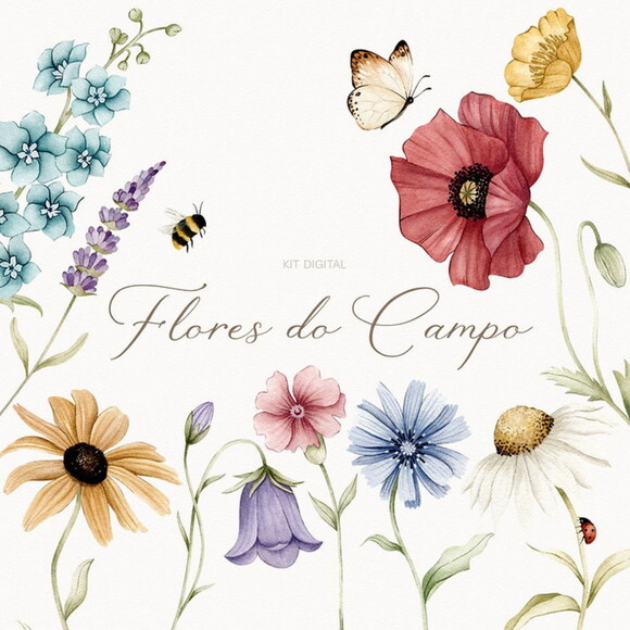 Kit Digital Flores do Campo #7703