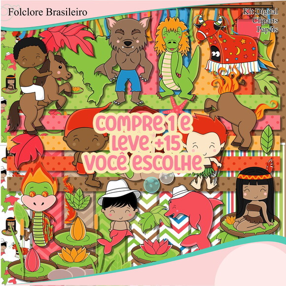 Kit Digital Folclore Brasileiro #7640