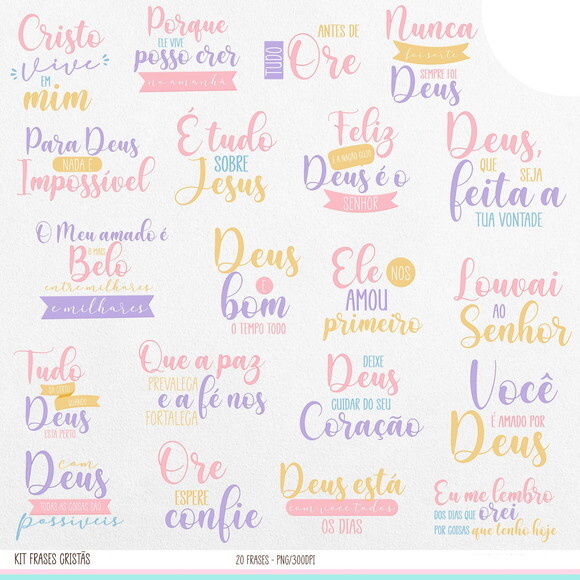 Kit Digital Frases Cristãs #2637