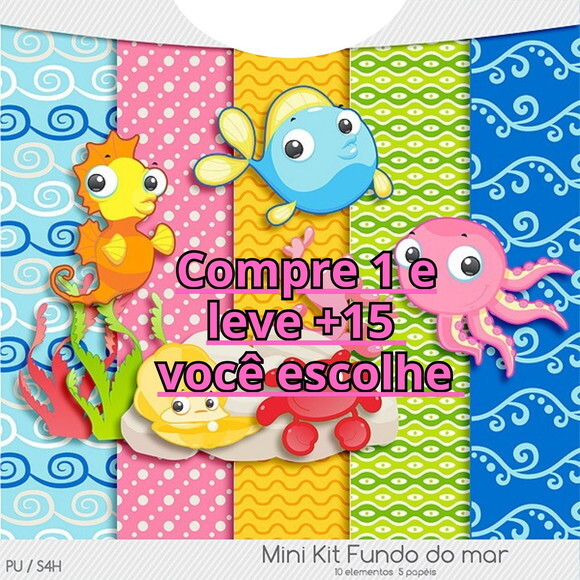 Kit Digital Fundo do Mar #6804