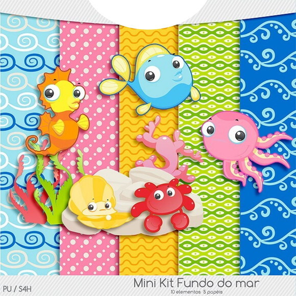 Kit Digital Fundo do Mar #6804