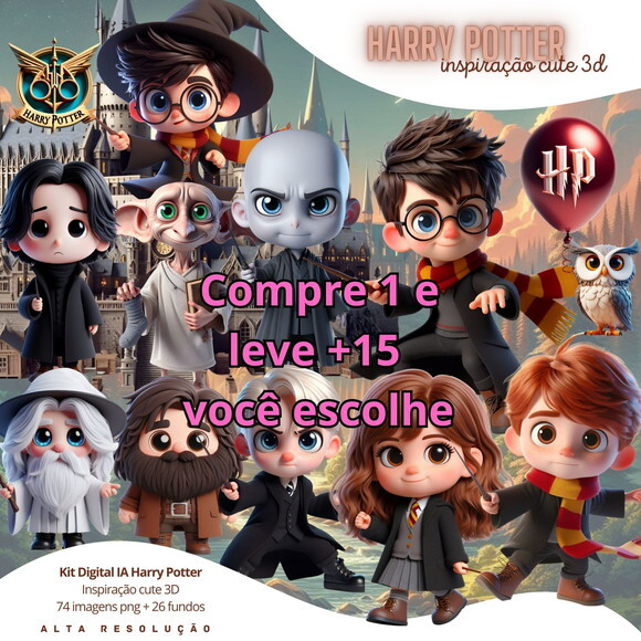 Kit Digital Harry Potter #5633