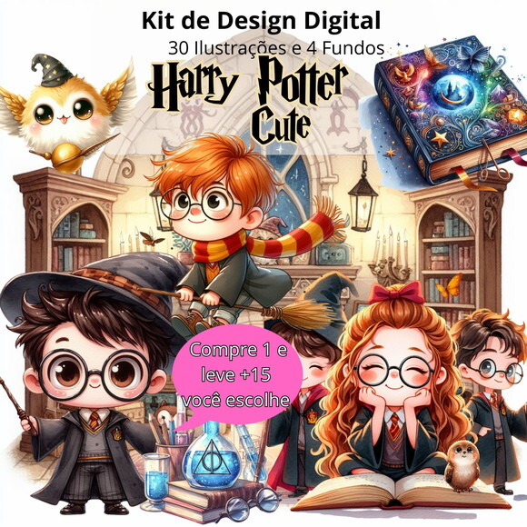 Kit Digital Harry Potter Cute #4770