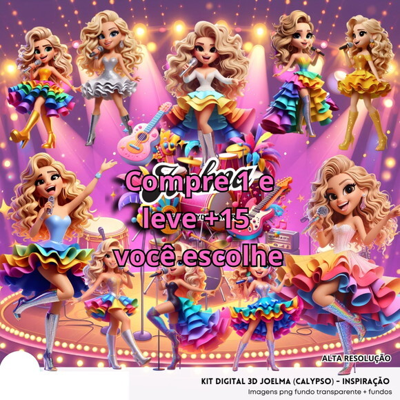 Kit Digital Joelma Calypso #5636