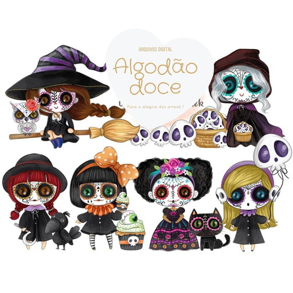Kit Digital Meninas Cute Halloween #219