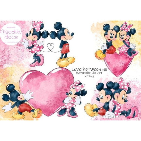 Kit Digital Mickey Dia dos Namorados #660