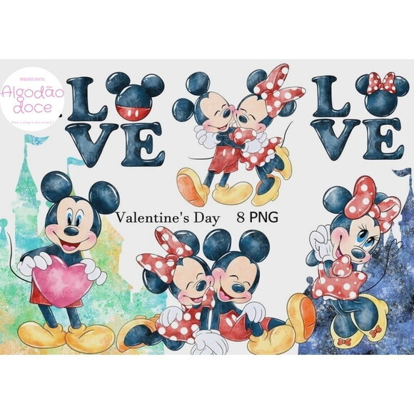 Kit Digital Mickey Dia dos Namorados #661