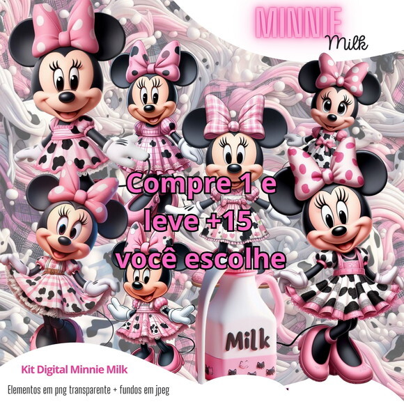 Kit Digital Minnie Milk #6398