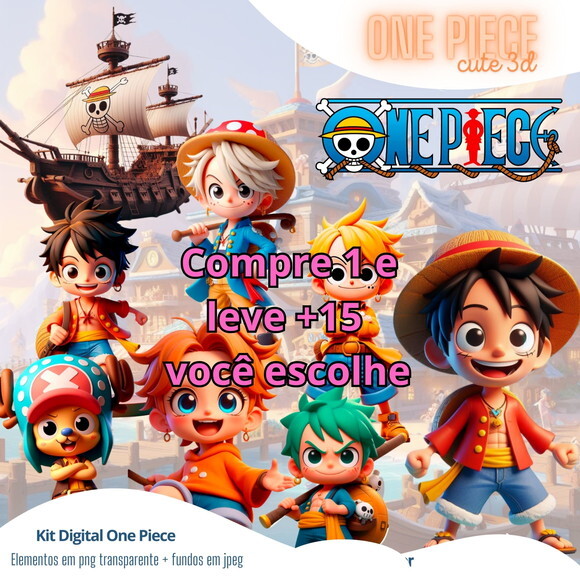 Kit Digital One Piece Cute #6402