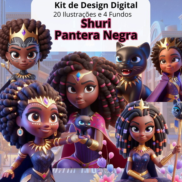 Kit Digital Shuri Pantera Negra #4766