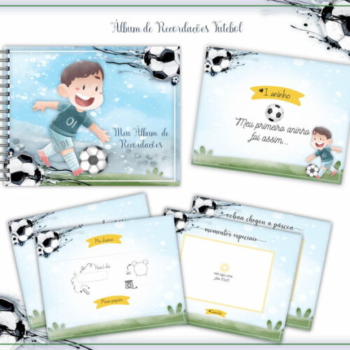 Álbum Recordações Bebê Futebol - Arquivo Digital 244