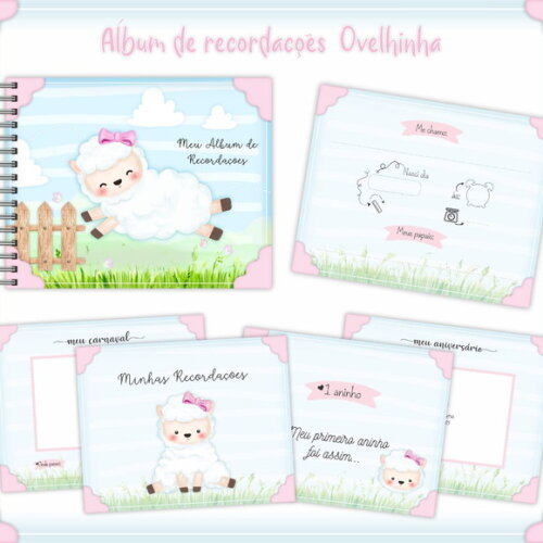 Álbum Recordações Bebê Ovelhinha - Arquivo Digital #267