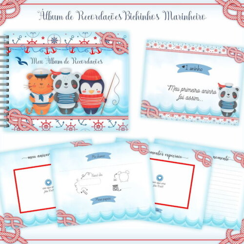 Álbum Recordações Bichinhos Marinheiros Arquivo Digital #252