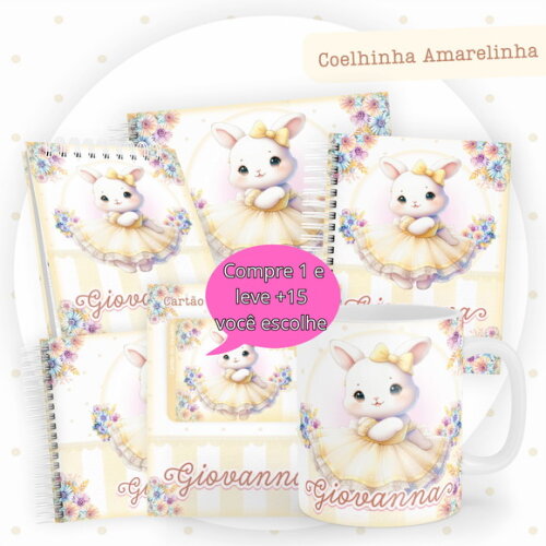 Arquivo Caderneta e Livro do Bebe Coelhinha Amarelinha #3850