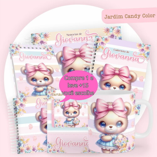 Arquivo Caderneta e Livro do Bebe Jardim Candy Color #3860