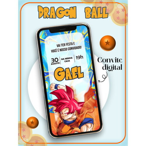 Arquivo Convite Digital Dragon Ball #1328
