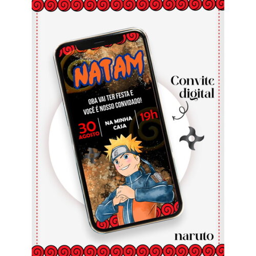 Arquivo Convite Digital Naruto #1321
