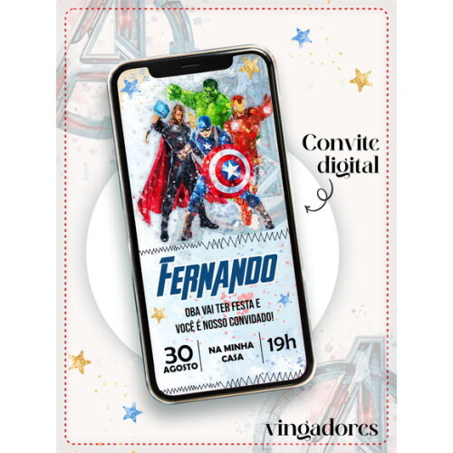 Arquivo Convite Digital Vingadores #1320