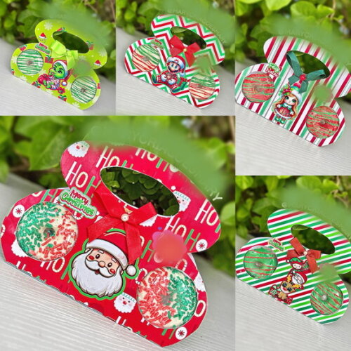 Arquivo de Corte Bolsinha Mini Donuts Natal #7460
