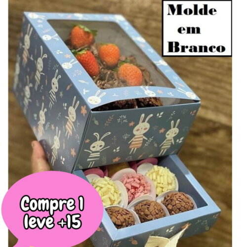 Arquivo de Corte Caixa 2 Andares Pascoa #4093