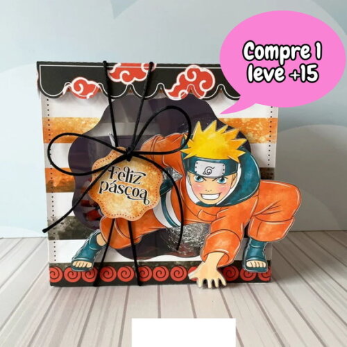 Arquivo de Corte Caixa com Copo e Ovo Pascoa Naruto #162