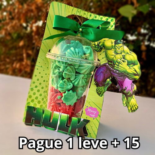 Arquivo de Corte Caixa Copo Bolha Hulk #3167