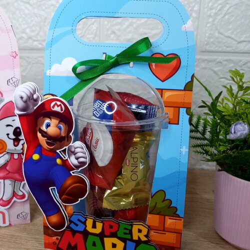 Arquivo de Corte Caixa Copo Bolha Mario Bros #3178