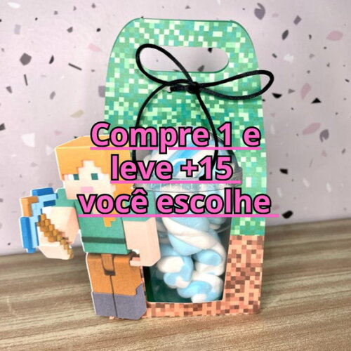 Arquivo de Corte Caixa Copo Bolha Minecraft #3212
