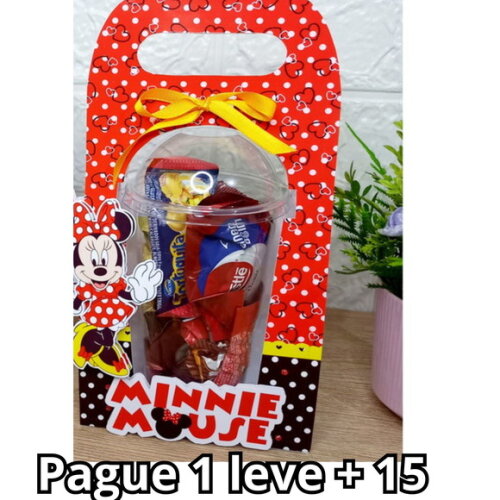 Arquivo de Corte Caixa Copo Bolha Minnie Vermelha #3179