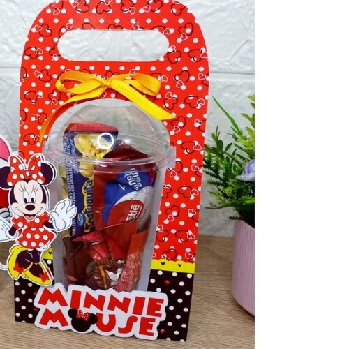 Arquivo de Corte Caixa Copo Bolha Minnie Vermelha #3179