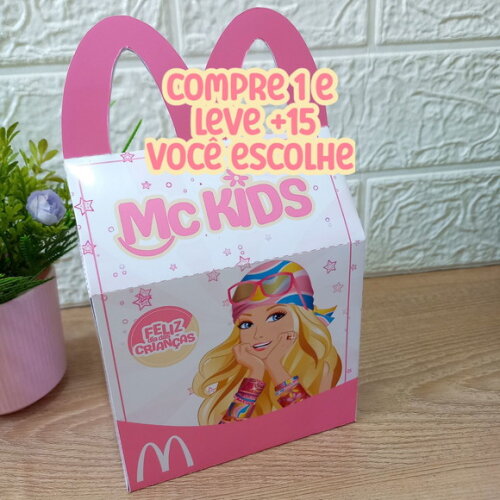 Arquivo de Corte Caixa Mc Lanche Feliz Barbie #7592