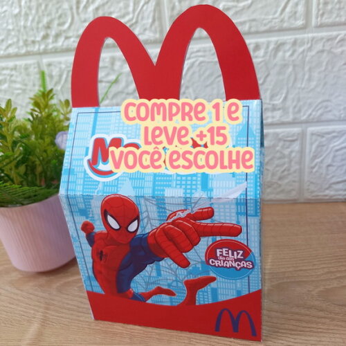Arquivo de Corte Caixa Mc Lanche Feliz Homem Aranha #7584