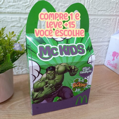 Arquivo de Corte Caixa Mc Lanche Feliz Hulk #7591