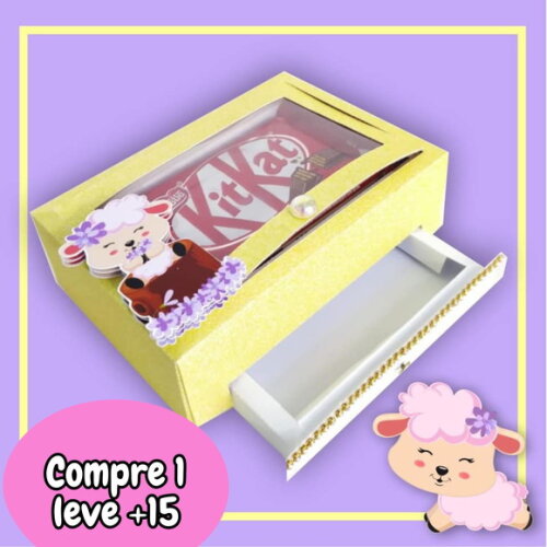 Arquivo de Corte Caixa Porta Kitkat Páscoa #3809
