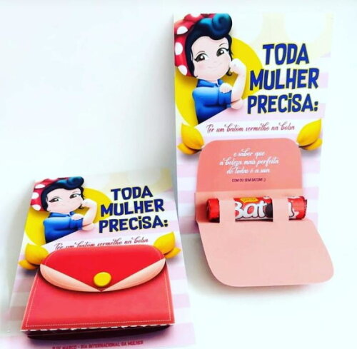 Arquivo de Corte Caixinha Batom Dia da Mulher #1222