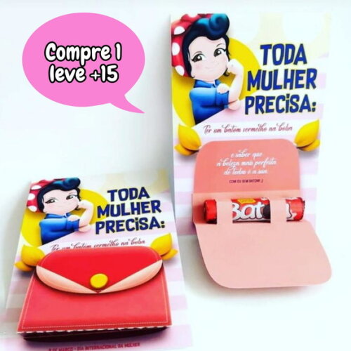 Arquivo de Corte Caixinha Batom Dia da Mulher #1222