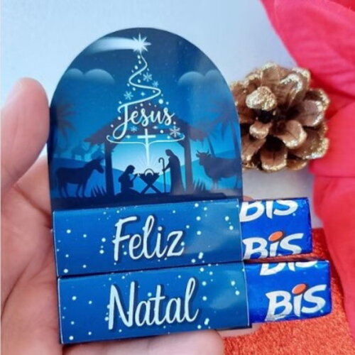 Arquivo de Corte Card Bis Duplo Natal Jesus #7393