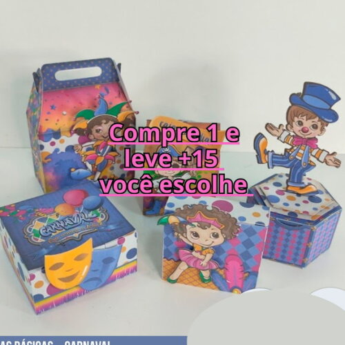 Arquivo de Corte Carnaval Caixas Básicas #6364