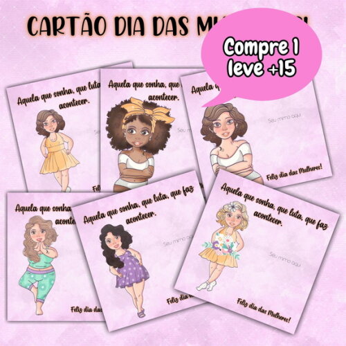 Arquivo de Corte Cartão Dia das Mulheres #3745