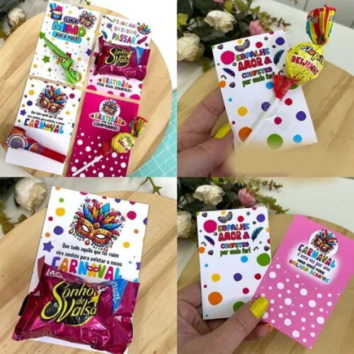 Arquivo de Corte Cartão para Doces Carnaval #5246