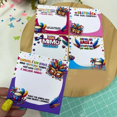 Arquivo de Corte Cartão Quadrado Carnaval #5254