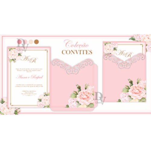 Arquivo de Corte Convite Casamento #1255
