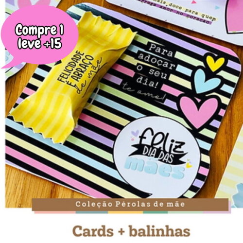 Arquivo de Corte Dia das Mãe - Cards + Balinhas #2811
