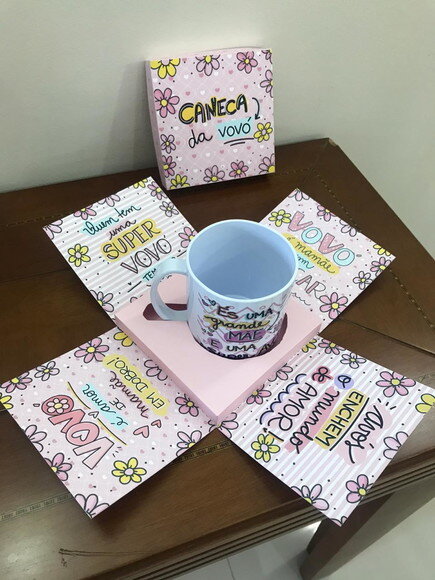 Arquivo de Corte Dia dos Avós -caixa Caneca #1299